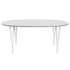 Jídelní stůl Fritz Hansen Superellipse White/White Fenix ​​Lamináty, 180x120 cm