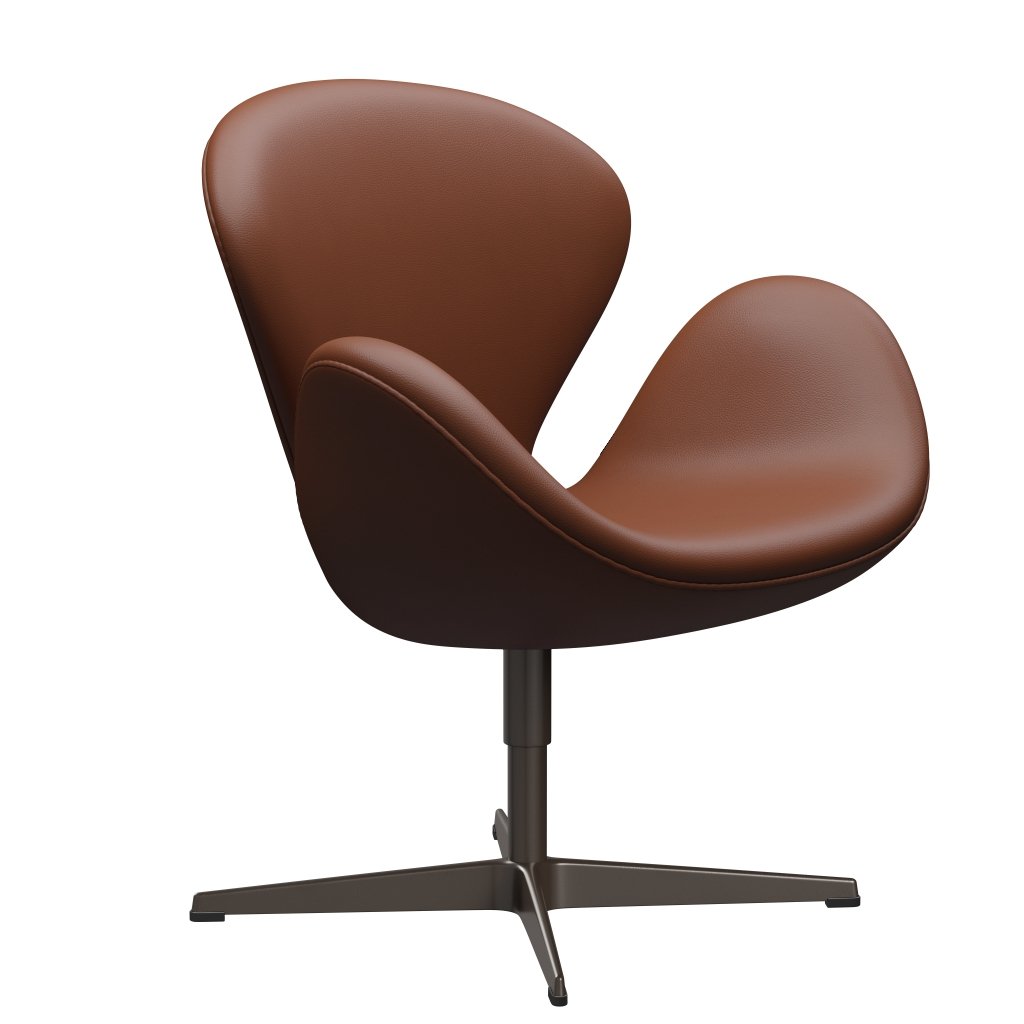 Fritz Hansen Swan Lounge Chair, Brown Bronz/Aura Cognac