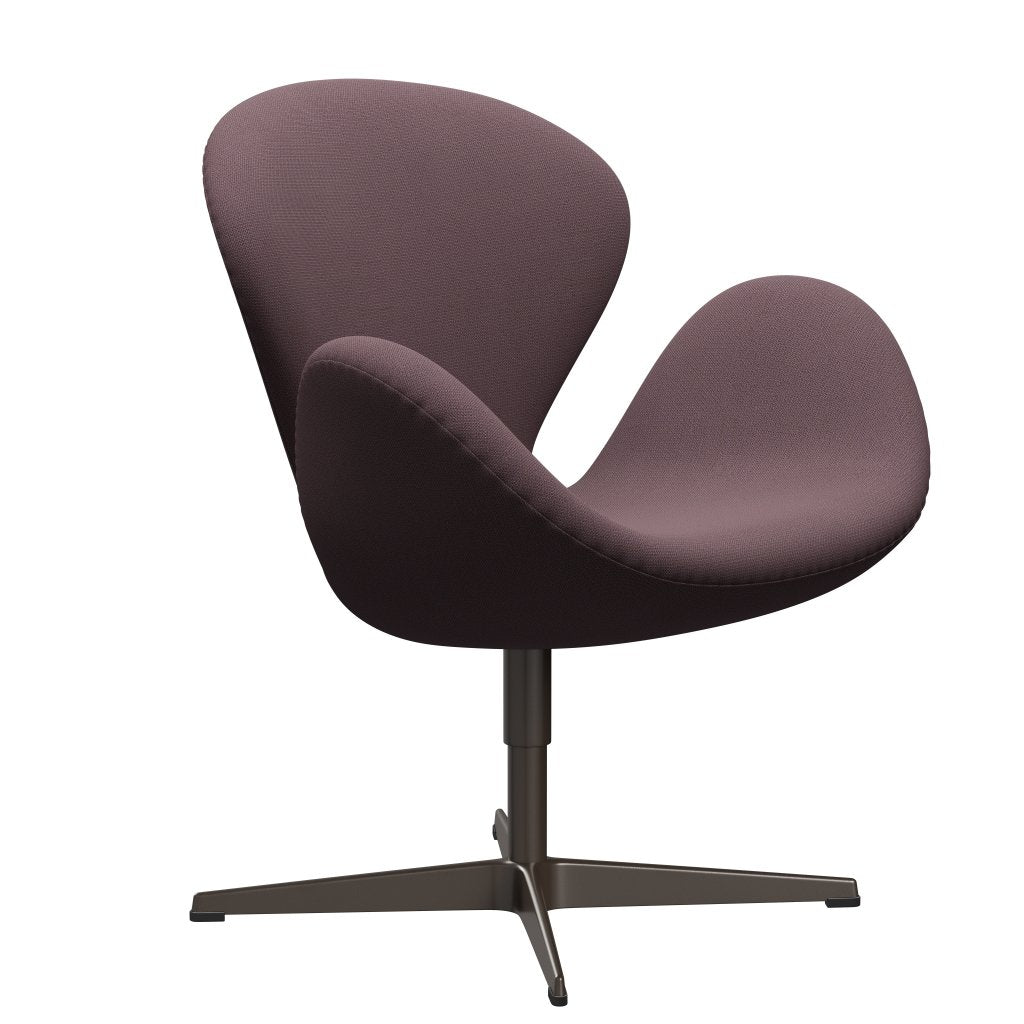 Fritz Hansen Swan Lounge Chair, Brown Bronz/Capture Aubergine