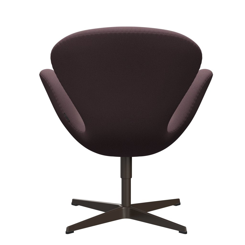 Fritz Hansen Swan Lounge Chair, Brown Bronz/Capture Aubergine