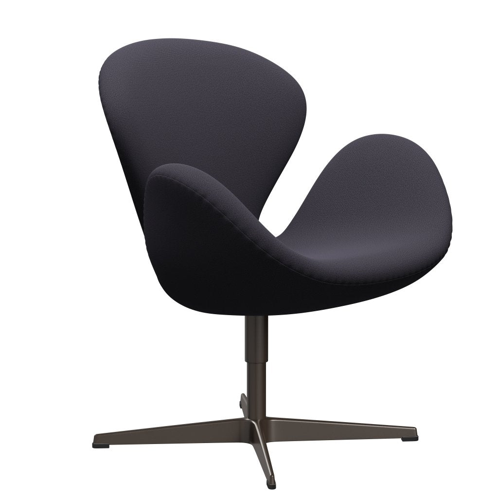 Lounge židle Fritz Hansen Swan, Brown Bronz/Capture Blue Charcoal