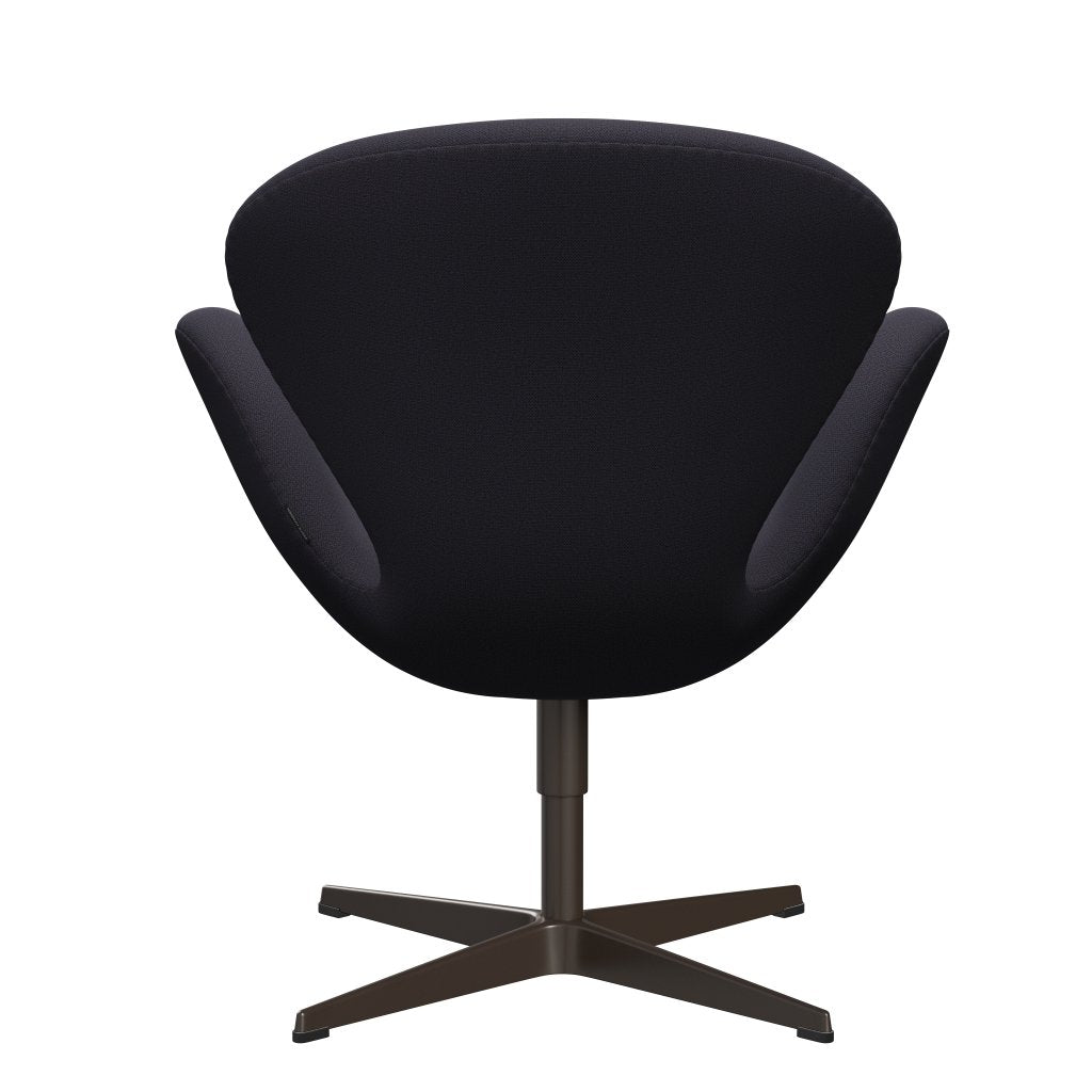 Fritz Hansen Swan Lounge Chair, Brown Bronze/Capture Blue Charcoal