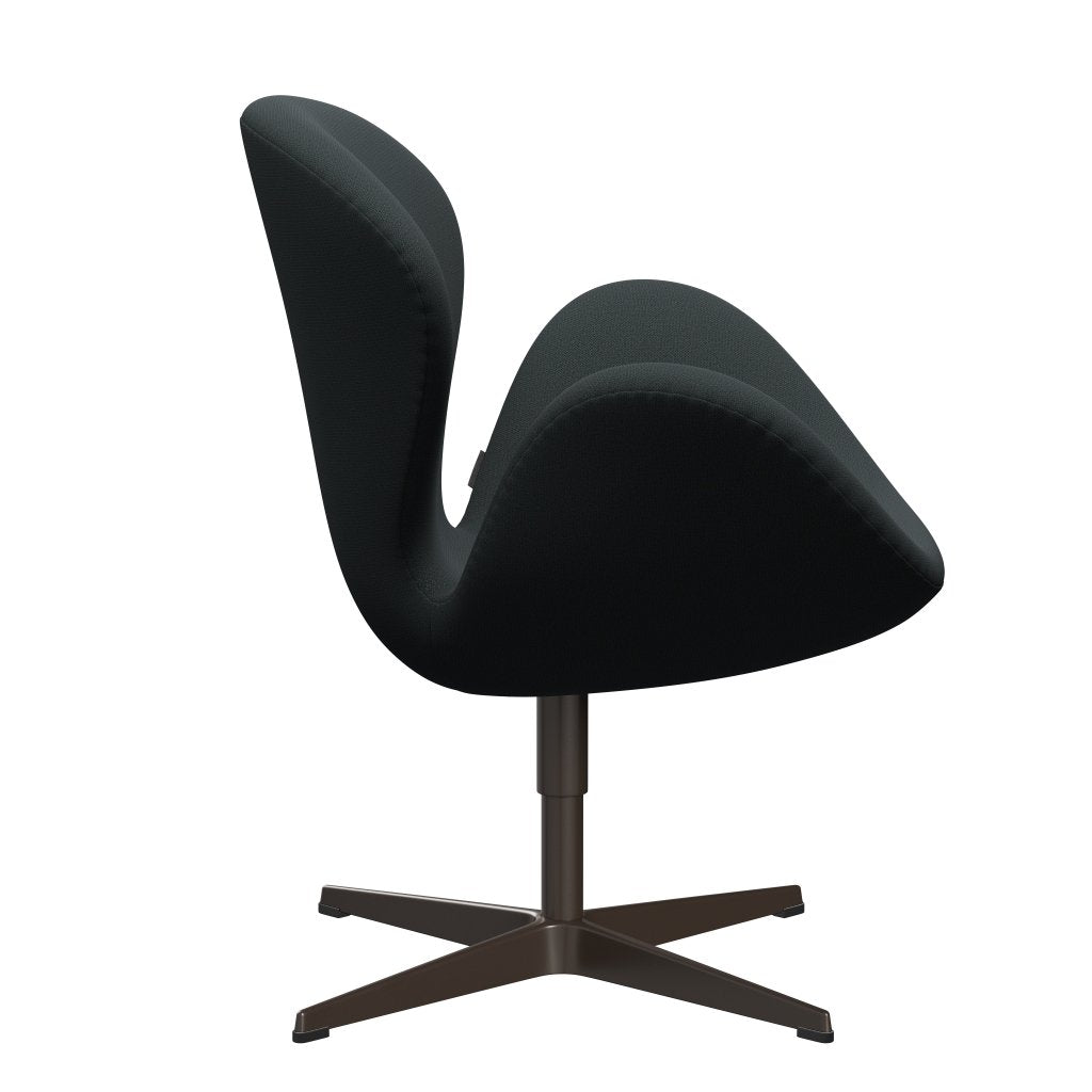 Fritz Hansen Swan Lounge Chair, Brown Bronze/Capture Dark Deep Green