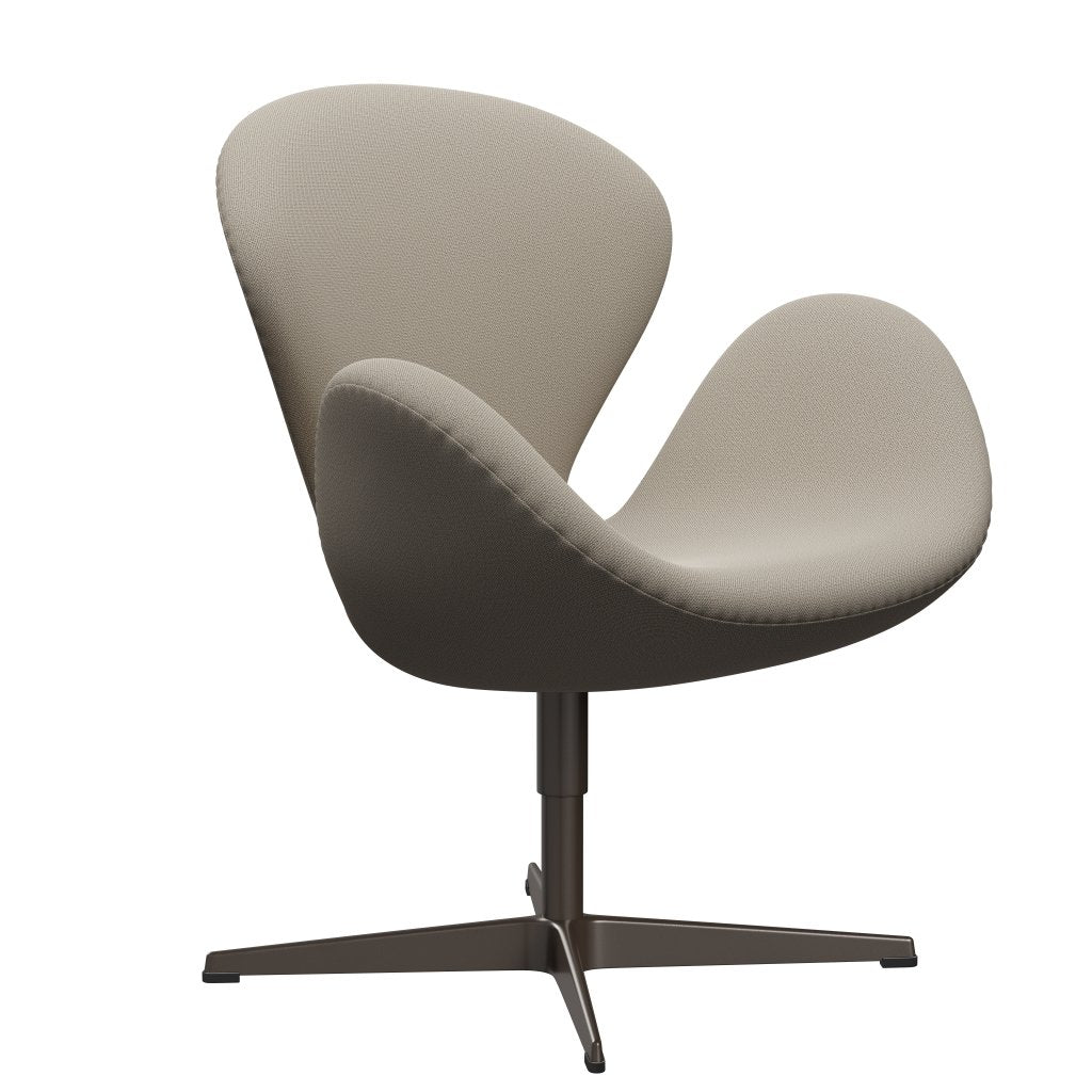 Fritz Hansen Swan Lounge Chair, Brown Bronz/Capture Gray Sand