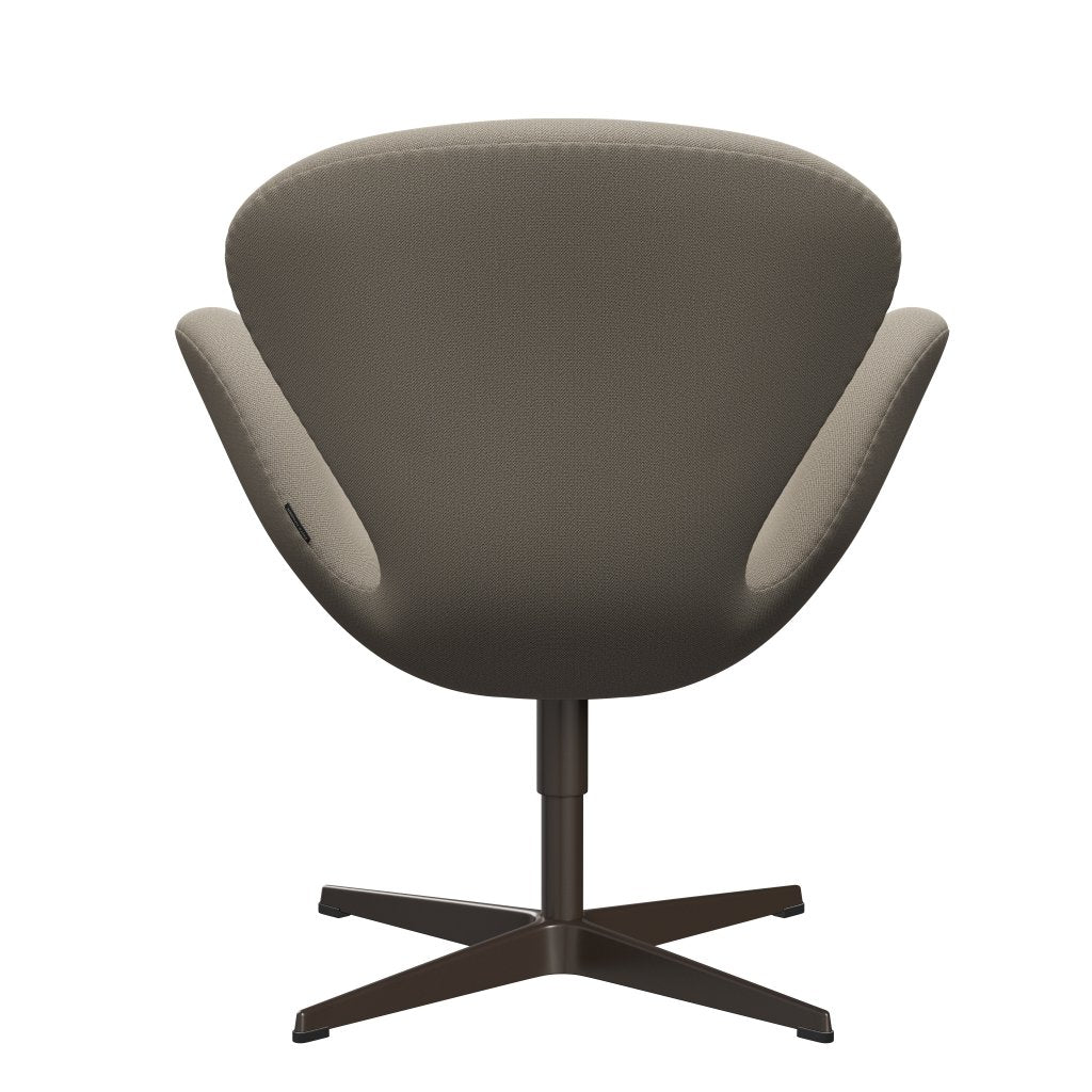 Fritz Hansen Swan Lounge Chair, Brown Bronz/Capture Gray Sand