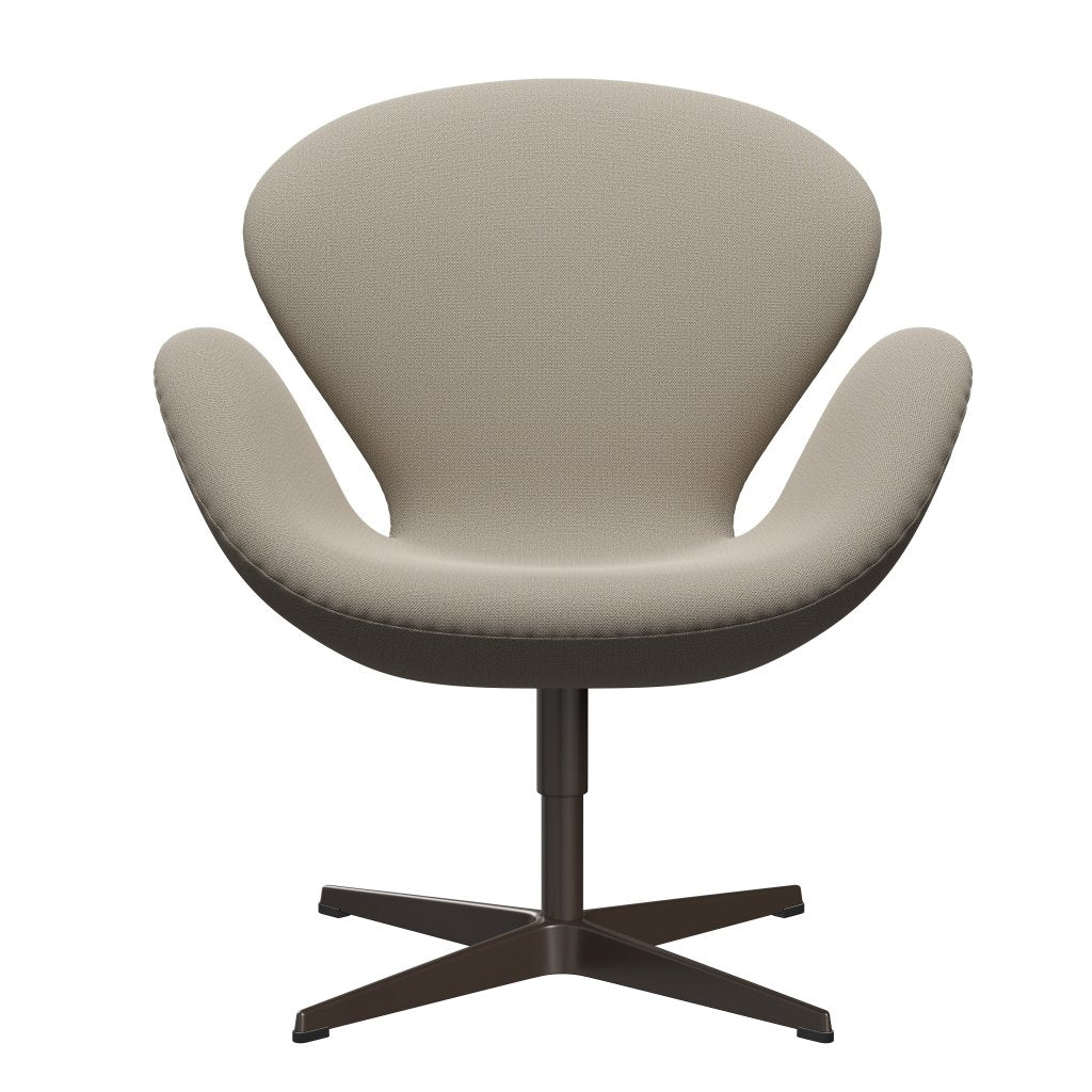 Fritz Hansen Swan Lounge Chair, Brown Bronz/Capture Gray Sand