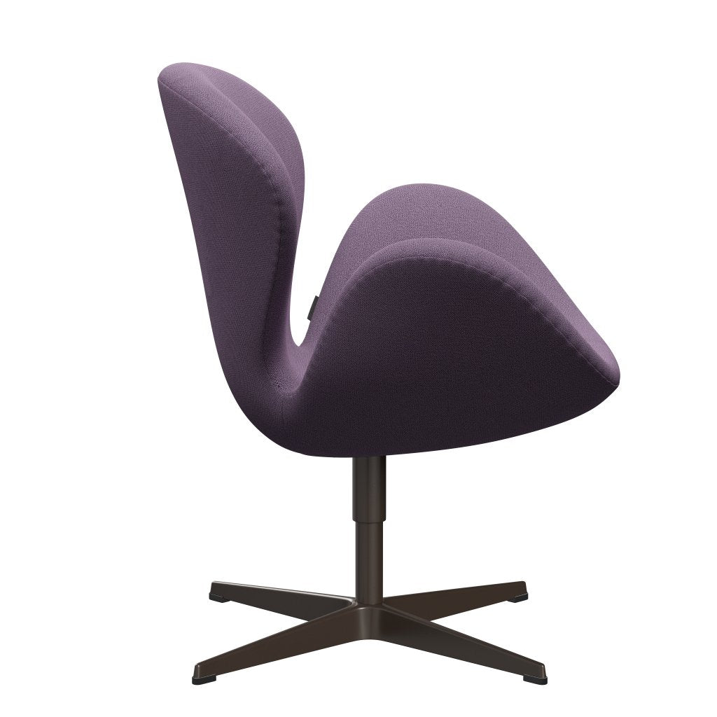 Fritz Hansen Swan Lounge Chair, Brown Bronz/Capture Light Violet