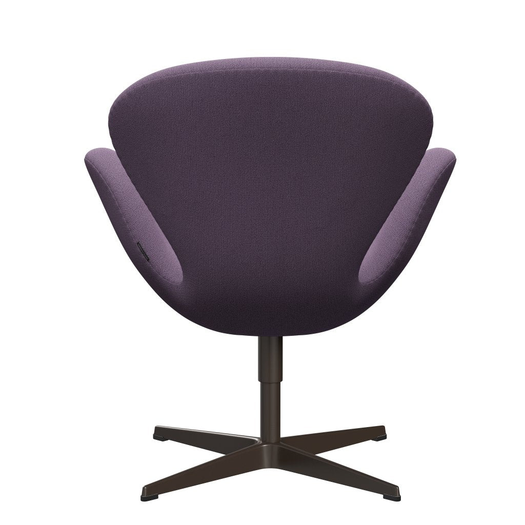 Fritz Hansen Swan Lounge Chair, Brown Bronz/Capture Light Violet