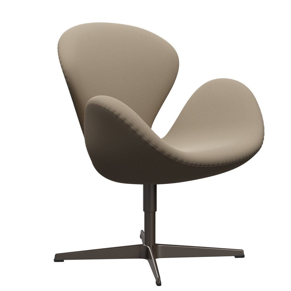 Fritz Hansen Swan Lounge Chair, Brown Bronze/Capture Sand