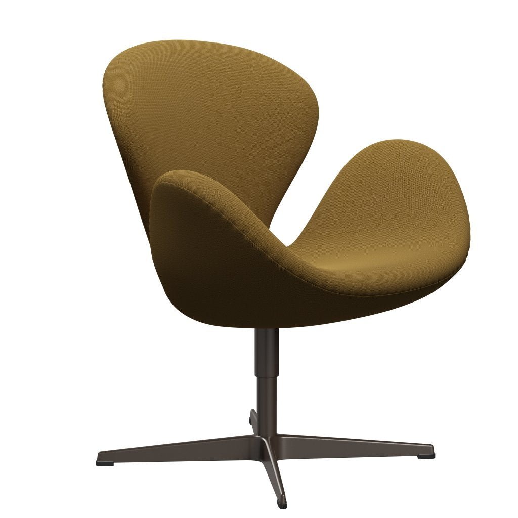 Fritz Hansen Swan Lounge Chair, Brown Bronz/Capture Hořčice Dark