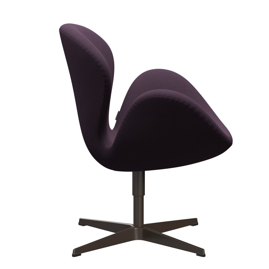 Fritz Hansen Swan Lounge Chair, Brown Bronz/Capture Violet Dark