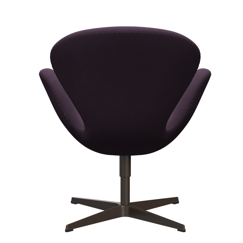 Fritz Hansen Swan Lounge Chair, Brown Bronz/Capture Violet Dark