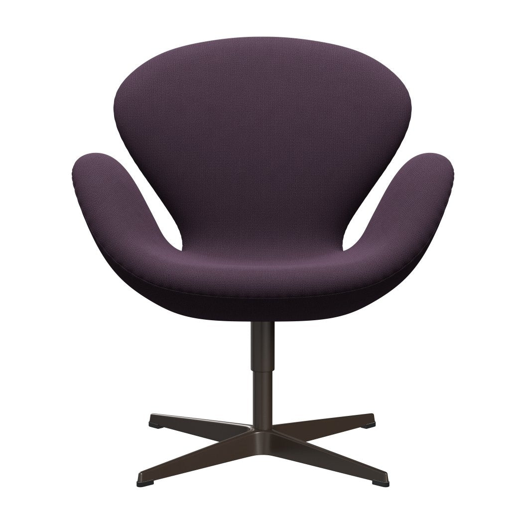 Fritz Hansen Swan Lounge Chair, Brown Bronz/Capture Violet Dark