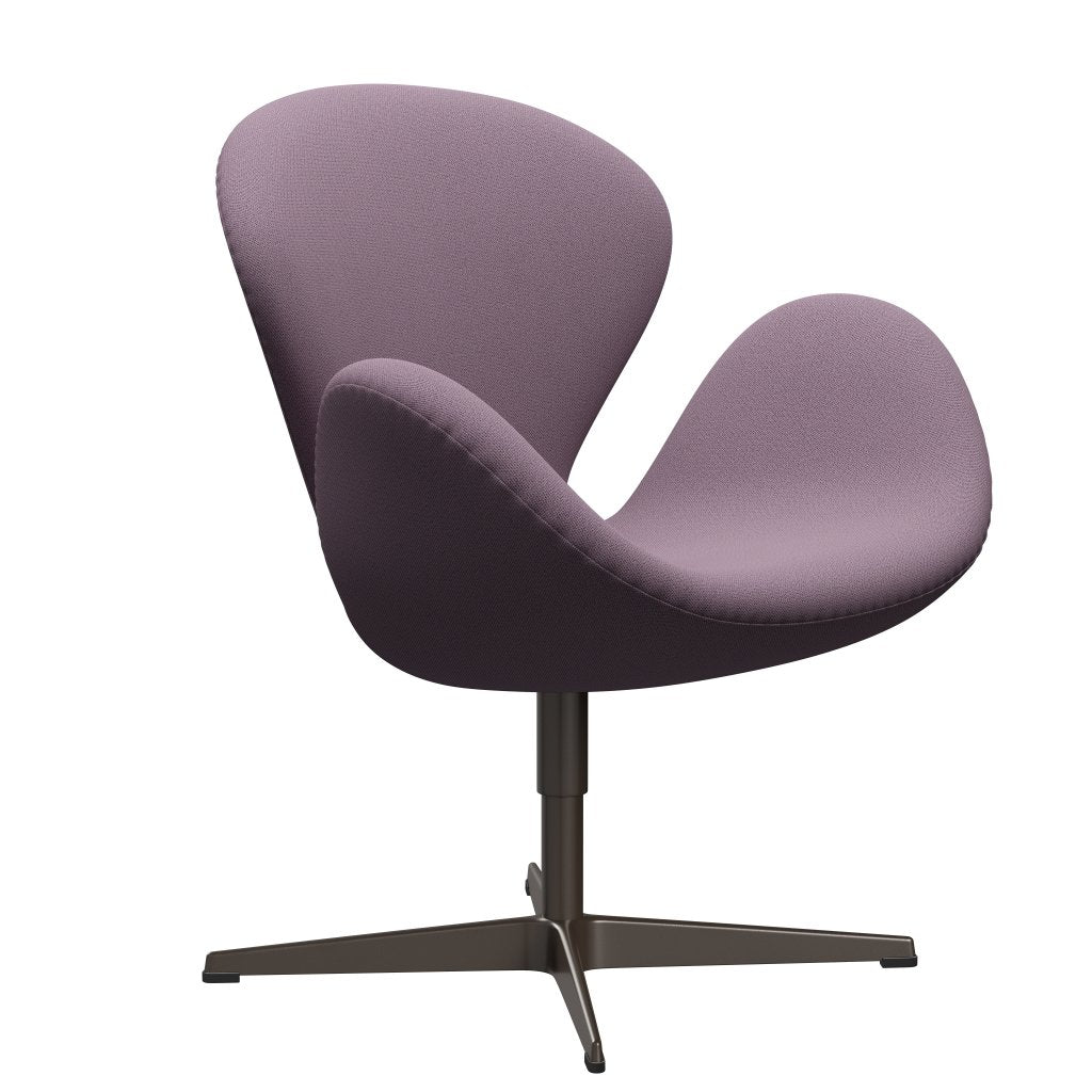 Fritz Hansen Swan Lounge Chair, Brown Bronz/Capture Violet/Brown