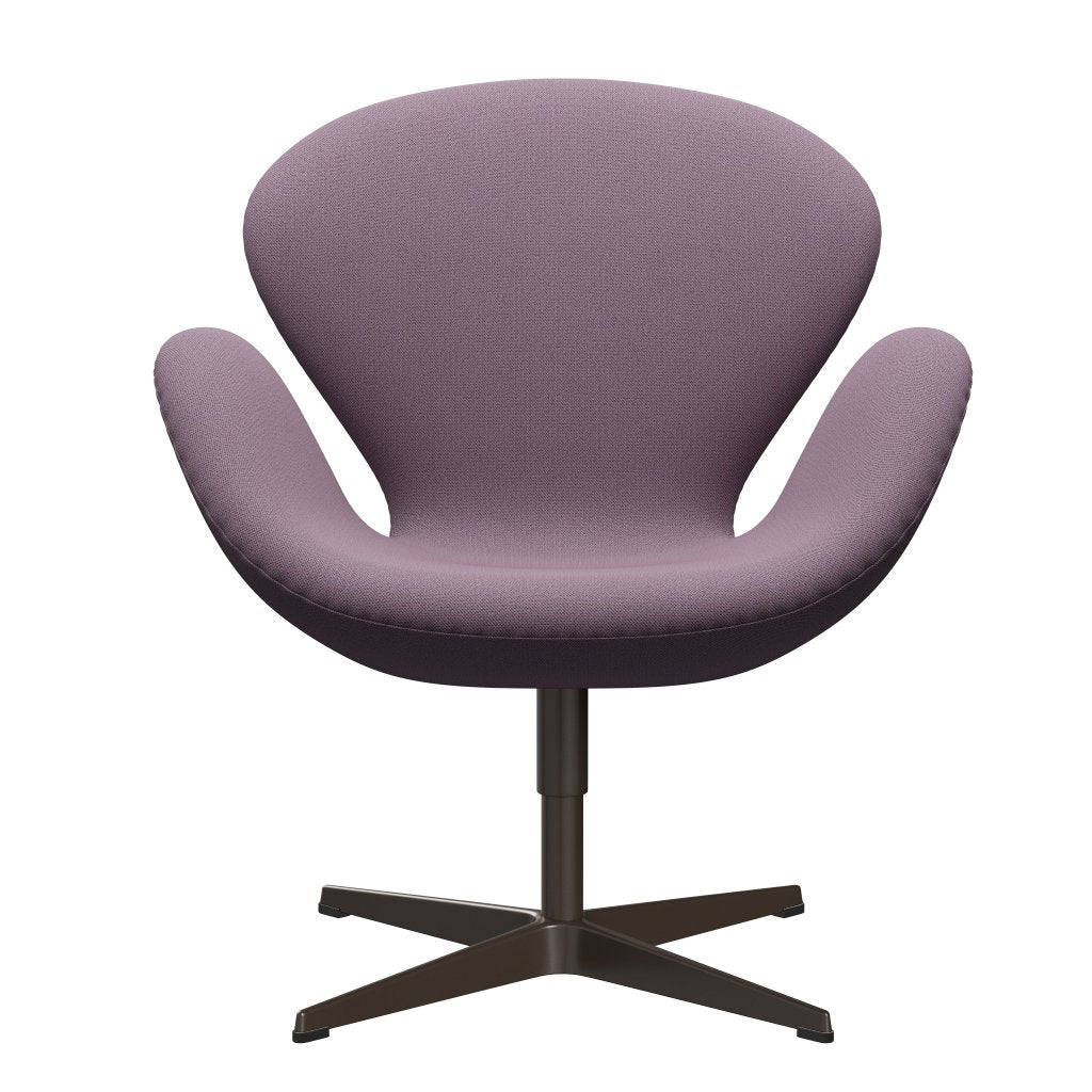 Fritz Hansen Swan Lounge Chair, Brown Bronz/Capture Violet/Brown