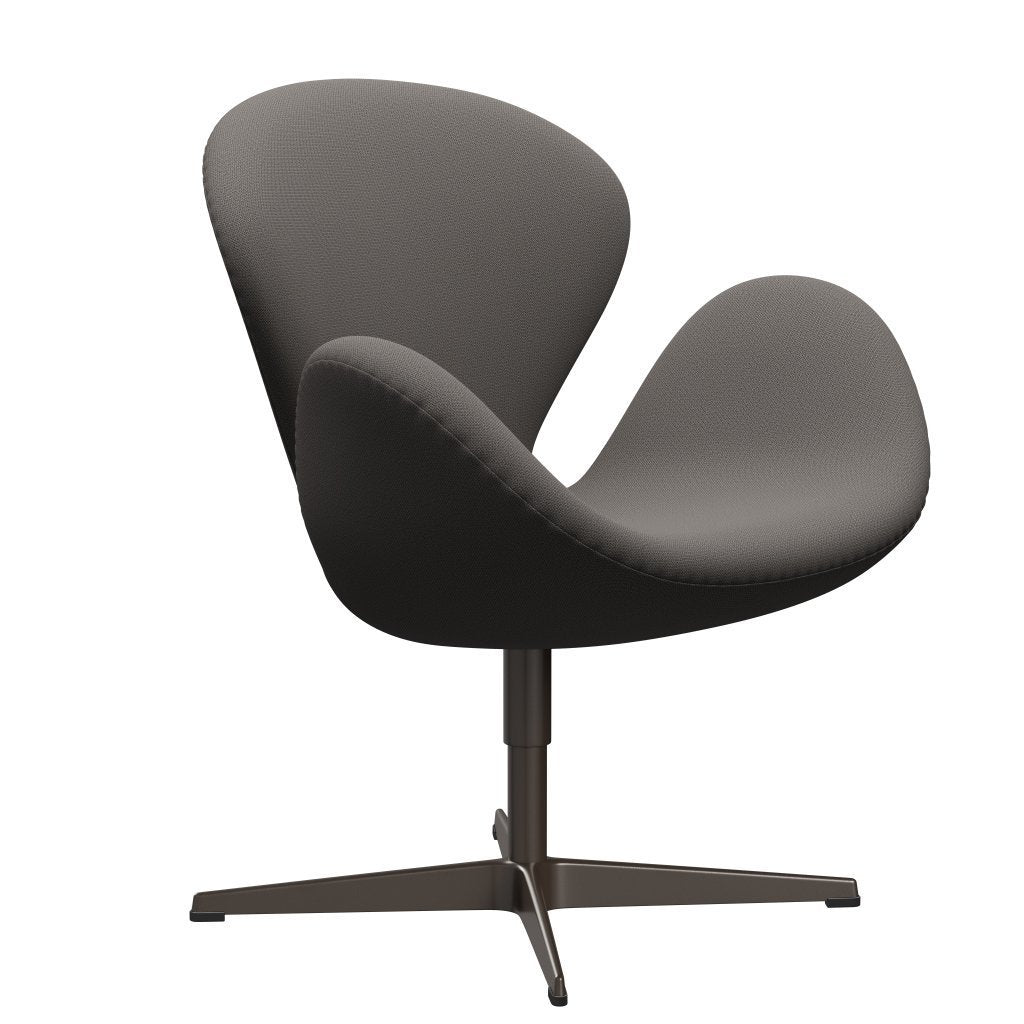 Fritz Hansen Swan Lounge Chair, Brown Bronz/Capture Warm Dark Grey