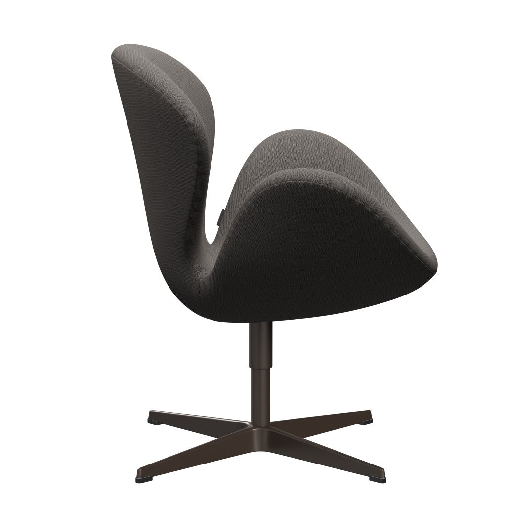 Fritz Hansen Swan Lounge Chair, Brown Bronz/Capture Warm Dark Grey