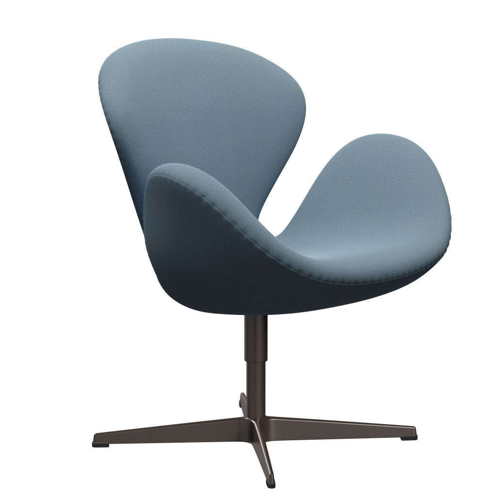 Fritz Hansen Swan Lounge Chair, Brown Bronze/Capture Soft Blue