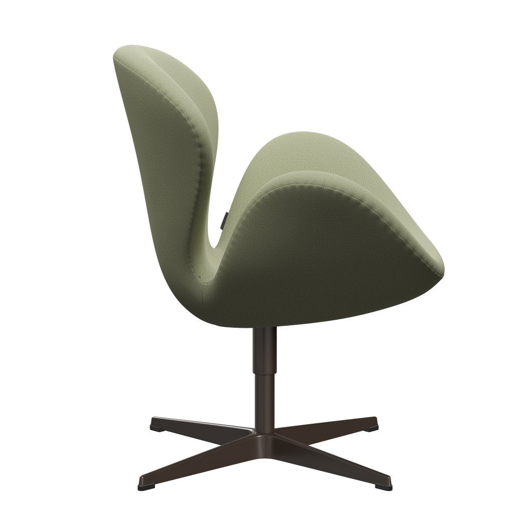 Fritz Hansen Swan Lounge Chair, Brown Bronze/Capture Soft Green