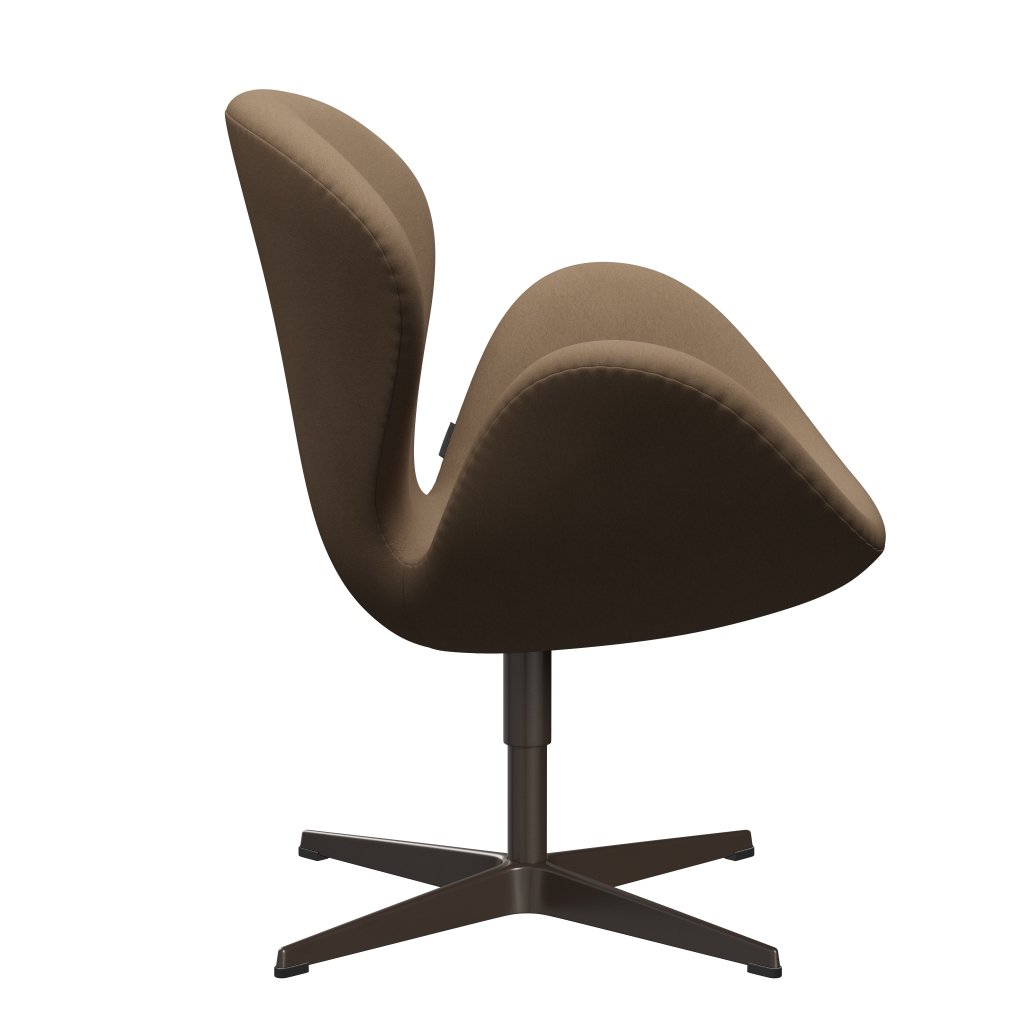 Fritz Hansen Swan Lounge Chair, Brown Bronz/Comfort Beige/Brown