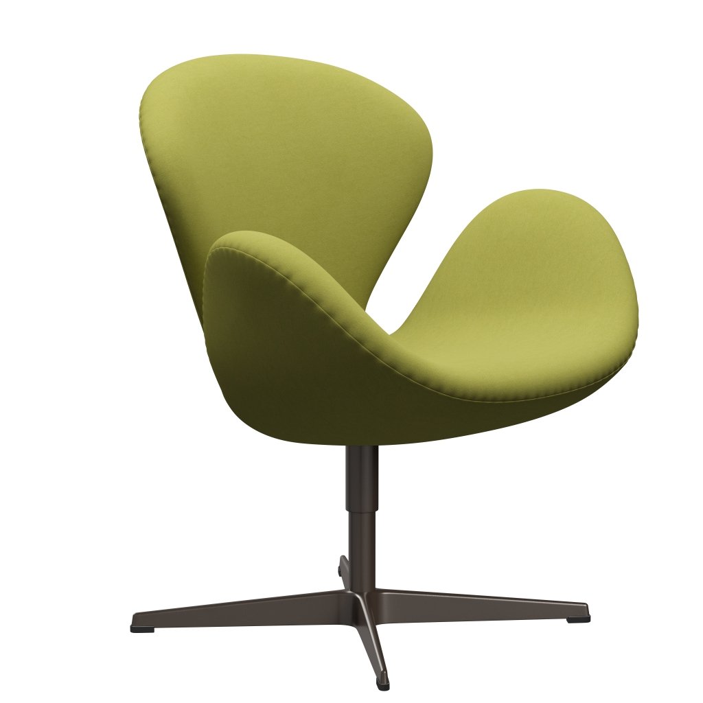 Fritz Hansen Swan Lounge Chair, Brown Bronz/Comfort Beige/Green