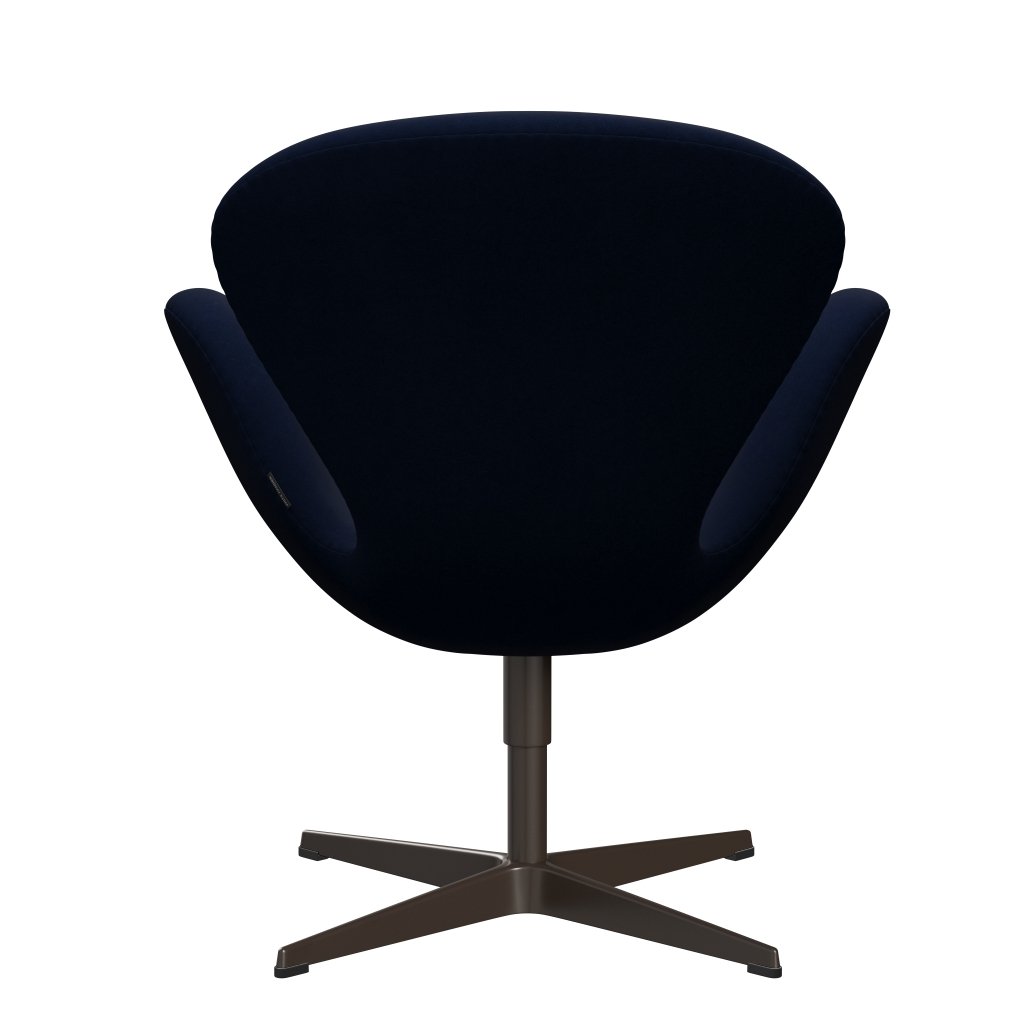 Fritz Hansen Swan Lounge Chair, Brown Bronze/Comfort Dark Grey/Blue