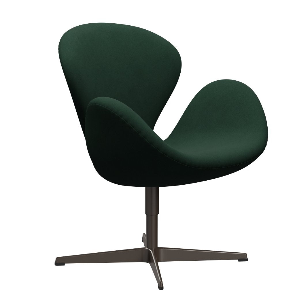 Fritz Hansen Swan Lounge Chair, Brown Bronz/Comfort Dark Green