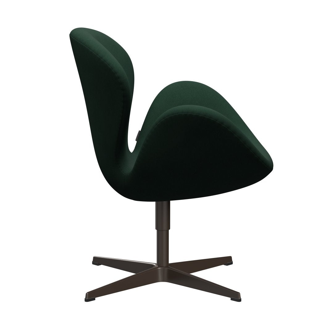 Fritz Hansen Swan Lounge Chair, Brown Bronze/Comfort Dark Green