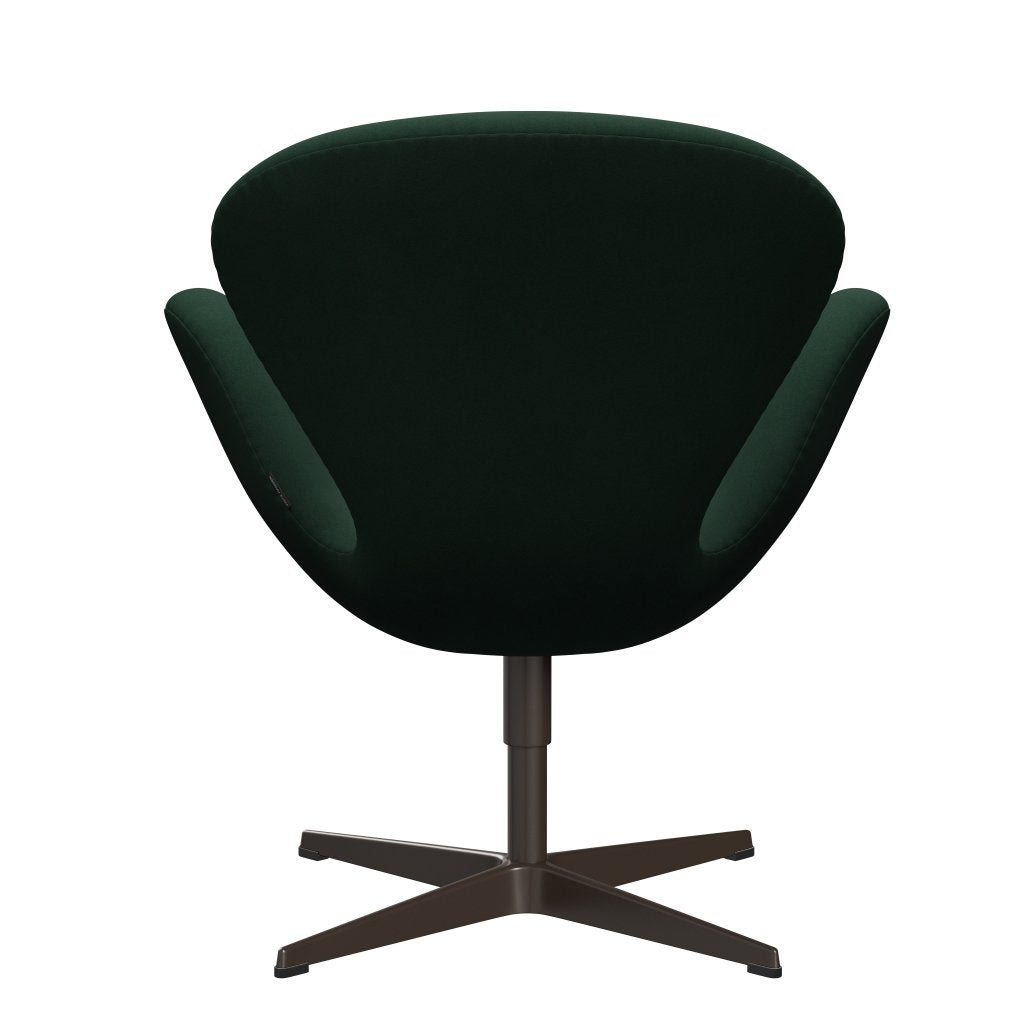 Fritz Hansen Swan Lounge Chair, Brown Bronze/Comfort Dark Green