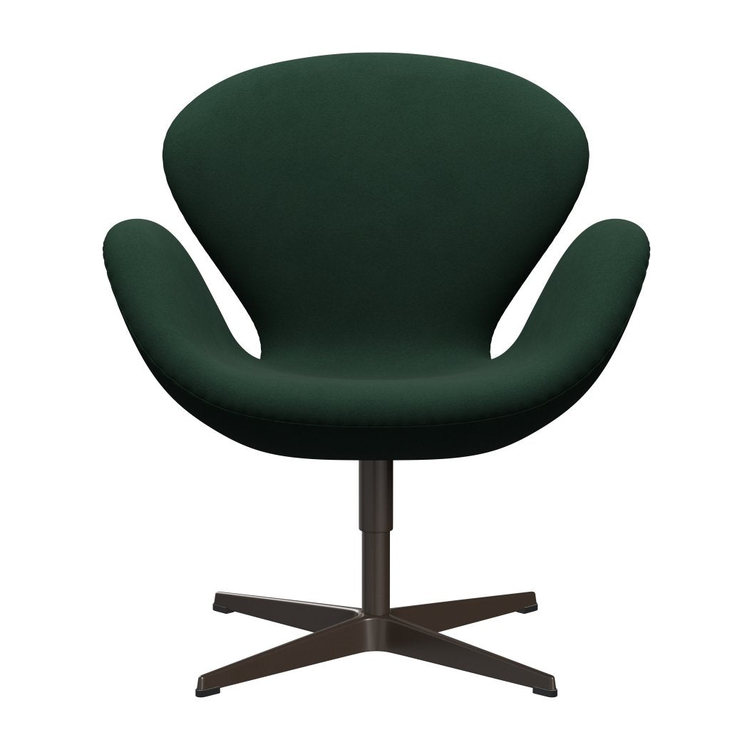 Fritz Hansen Swan Lounge Chair, Brown Bronz/Comfort Dark Green