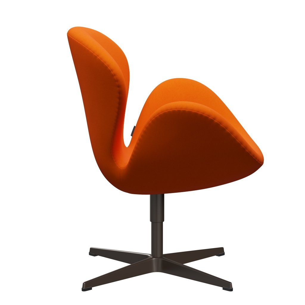 Fritz Hansen Swan Lounge Chair, Brown Bronz/Comfort Yellow/Orange