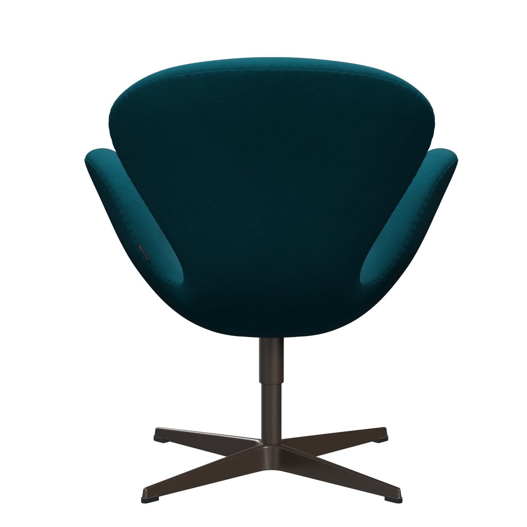 Fritz Hansen Swan Lounge Chair, Brown Bronz/Comfort Green/Blue