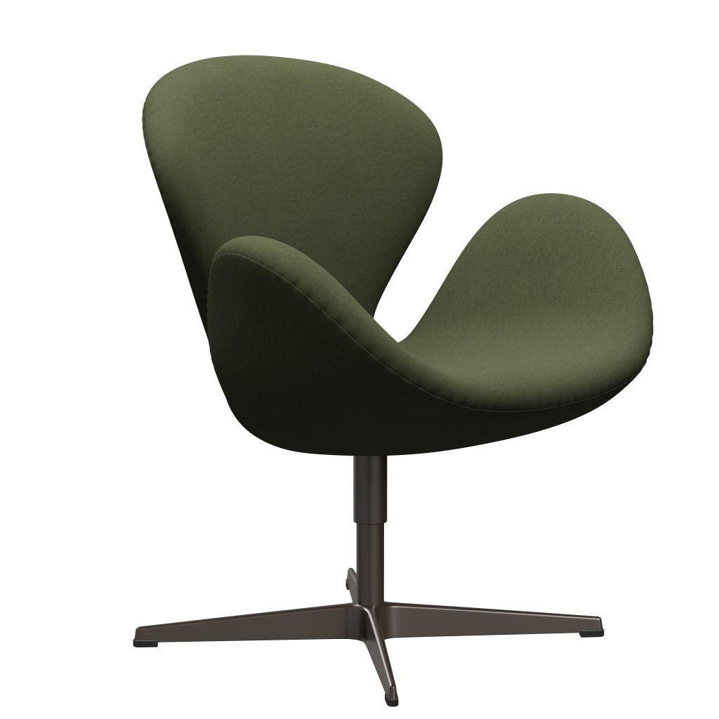 Fritz Hansen Swan Lounge Chair, Brown Bronz/Comfort Green/Grey