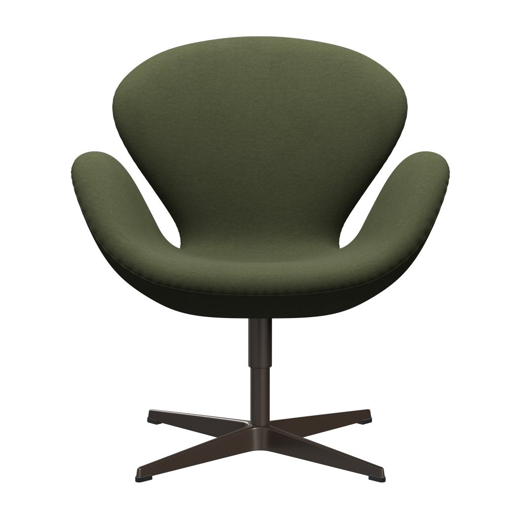 Fritz Hansen Swan Lounge Chair, Brown Bronz/Comfort Green/Grey