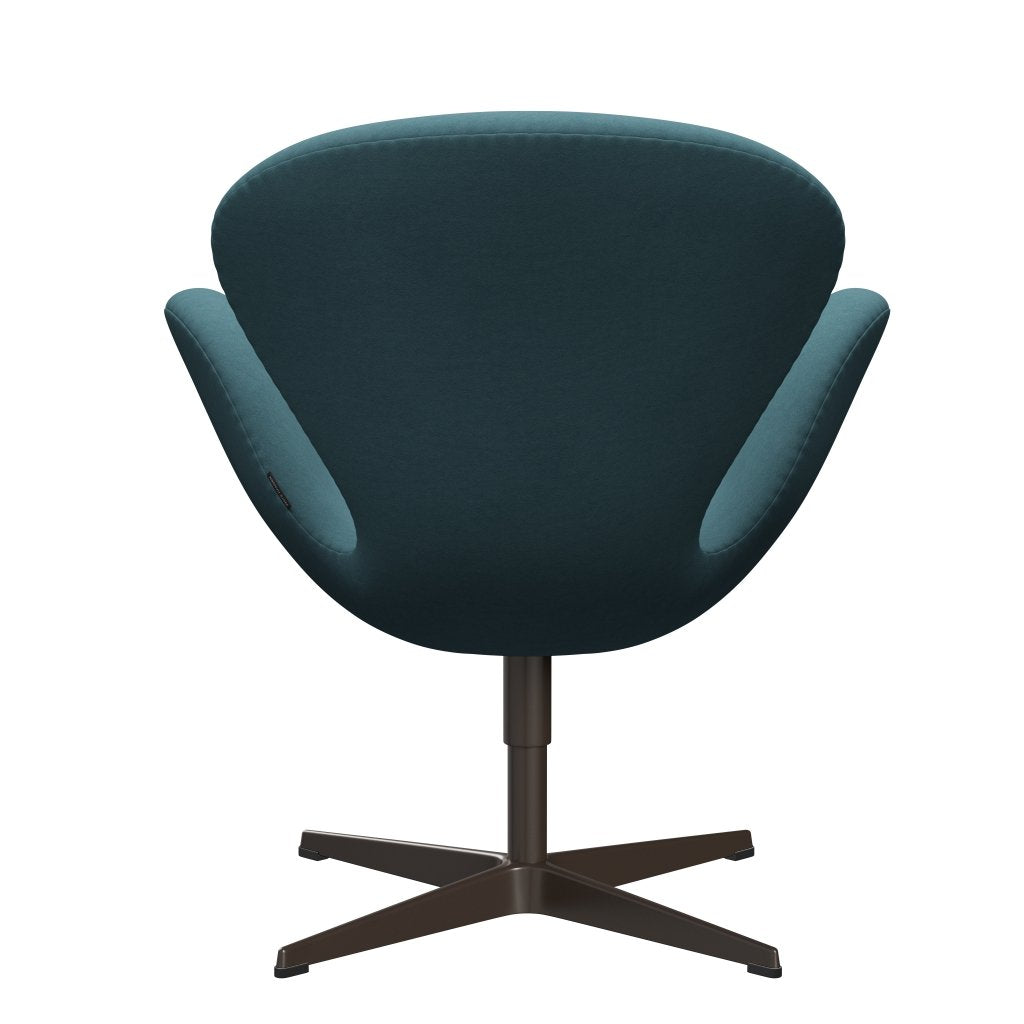 Fritz Hansen Swan Lounge Chair, Brown Bronz/Comfort Light Grey/Blue