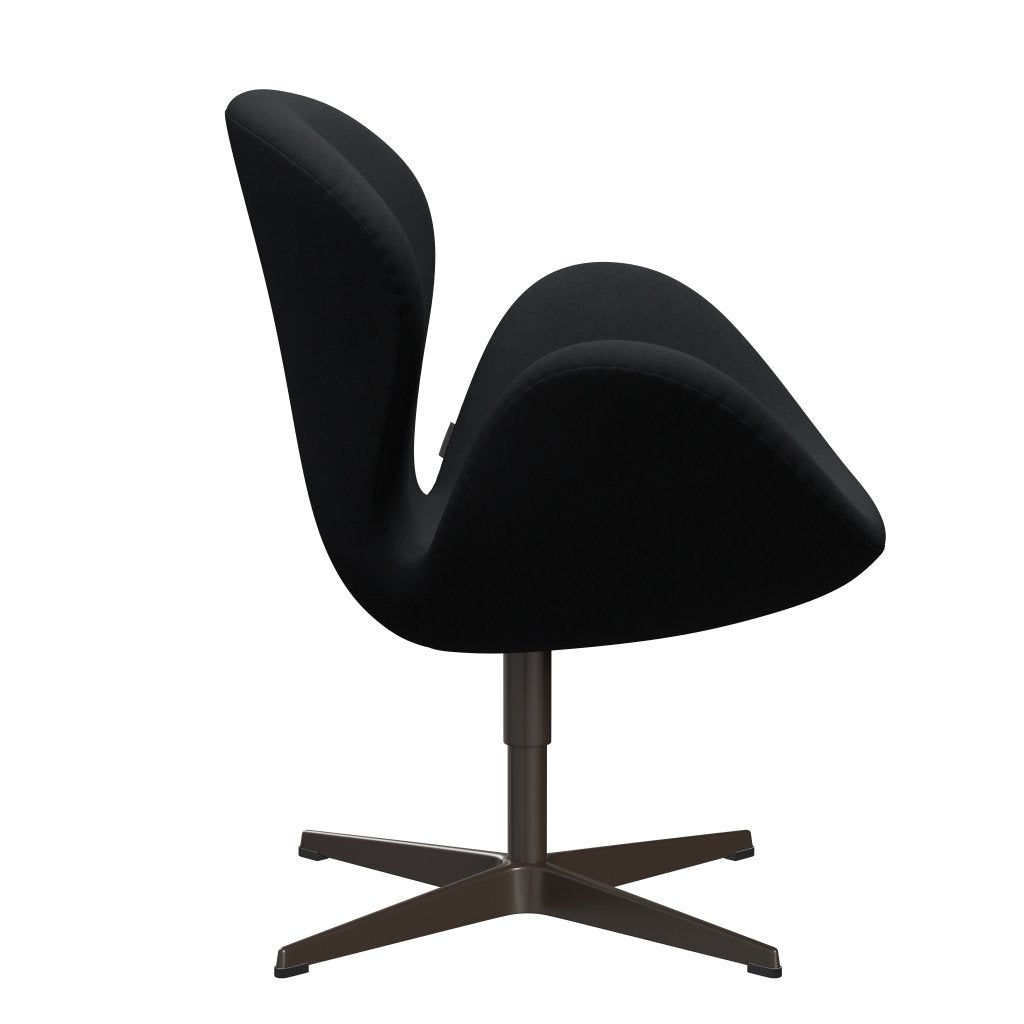 Fritz Hansen Swan Lounge Chair, Brown Bronz/Comfort Black/Grey