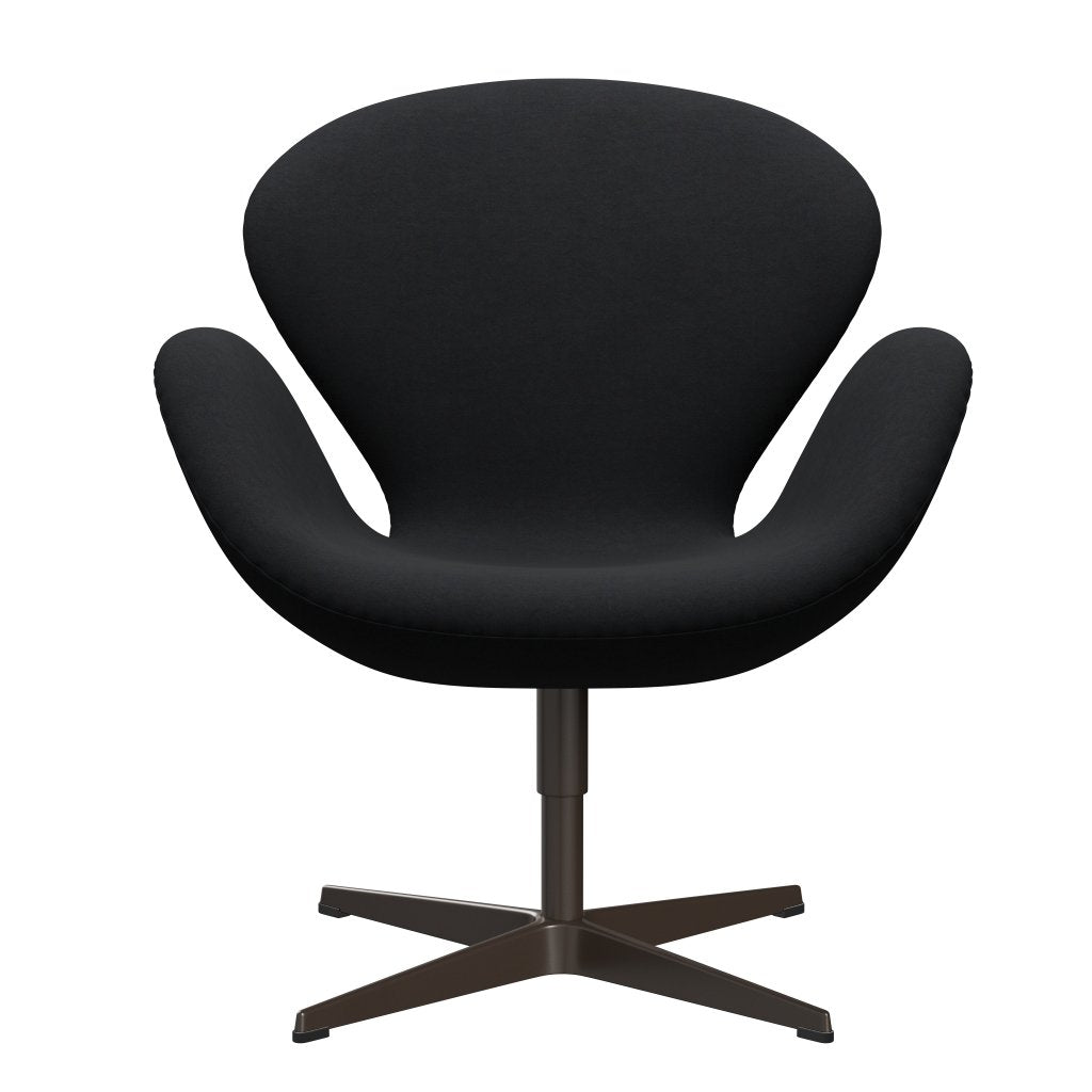 Fritz Hansen Swan Lounge Chair, Brown Bronze/Comfort Black/Grey