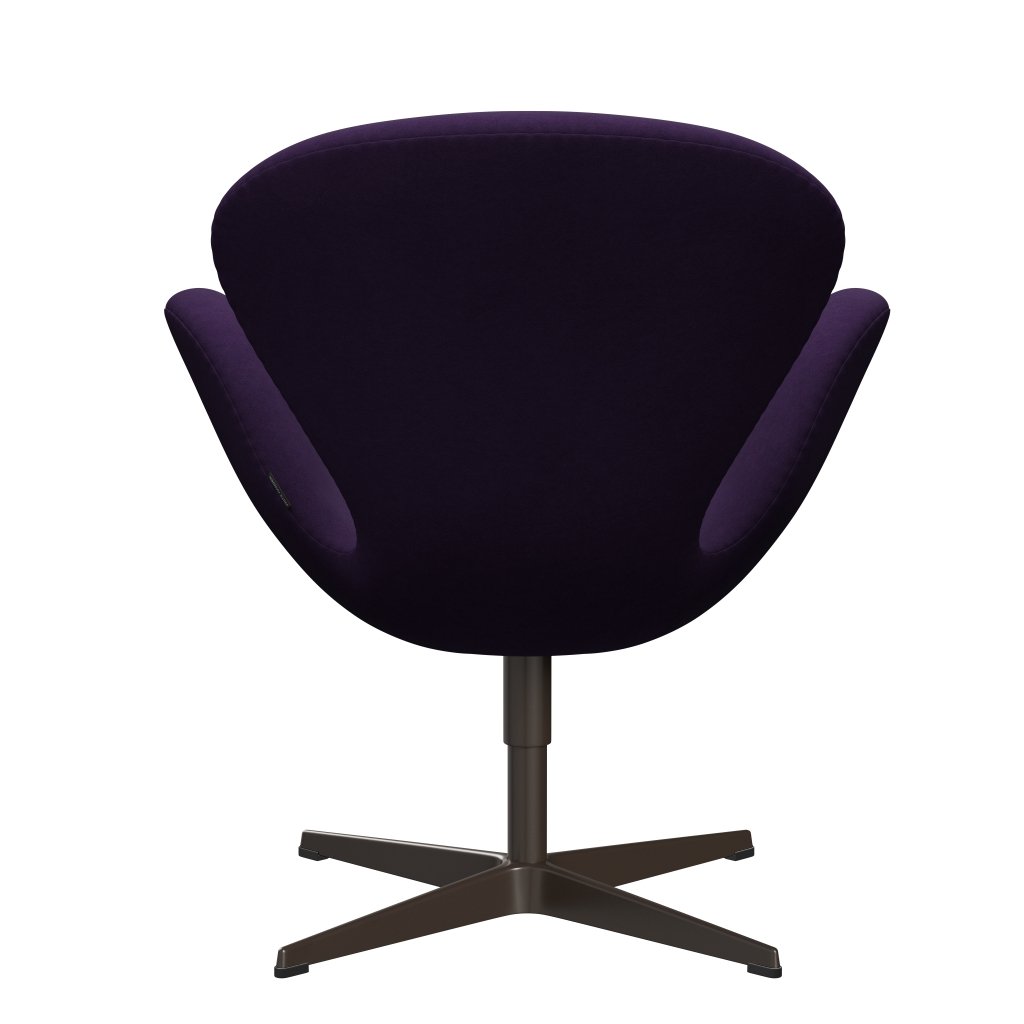 Fritz Hansen Swan Lounge Chair, Brown Bronz/Comfort Violet Dark