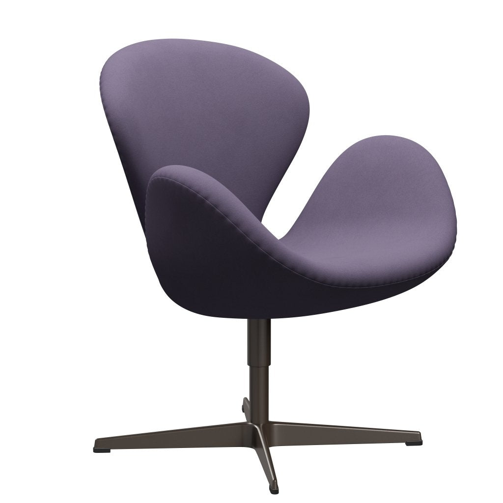 Fritz Hansen Swan Lounge Chair, Brown Bronz/Comfort Violet