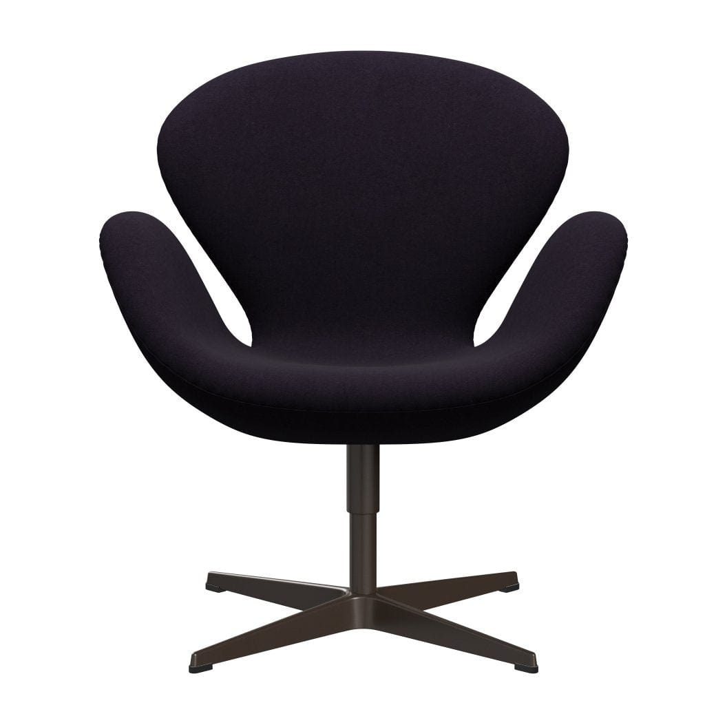 Fritz Hansen Swan Lounge Chair, Brown Bronz/Comfort Violet Red