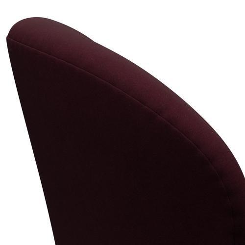 Fritz Hansen Swan Lounge Chair, Brown Bronz/Comfort Violet/Dark Red