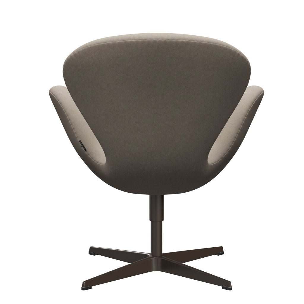 Fritz Hansen Swan Lounge Chair, Brown Bronz/Comfort White Grey