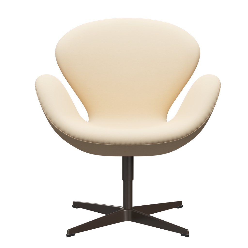 Fritz Hansen Swan Lounge Chair, Brown Bronz/Comfort White/Beige