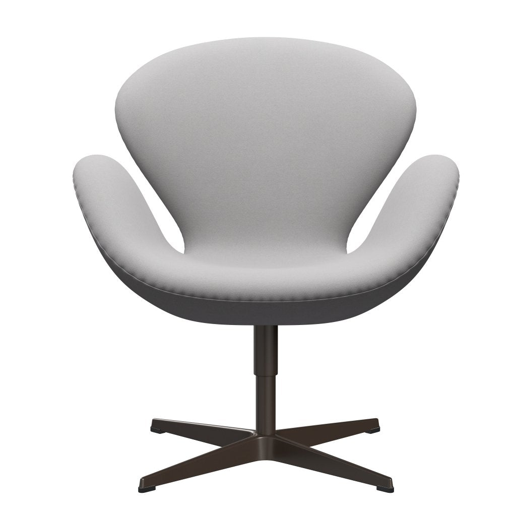 Fritz Hansen Swan Lounge Chair, Brown Bronze/Comfort White/Grey