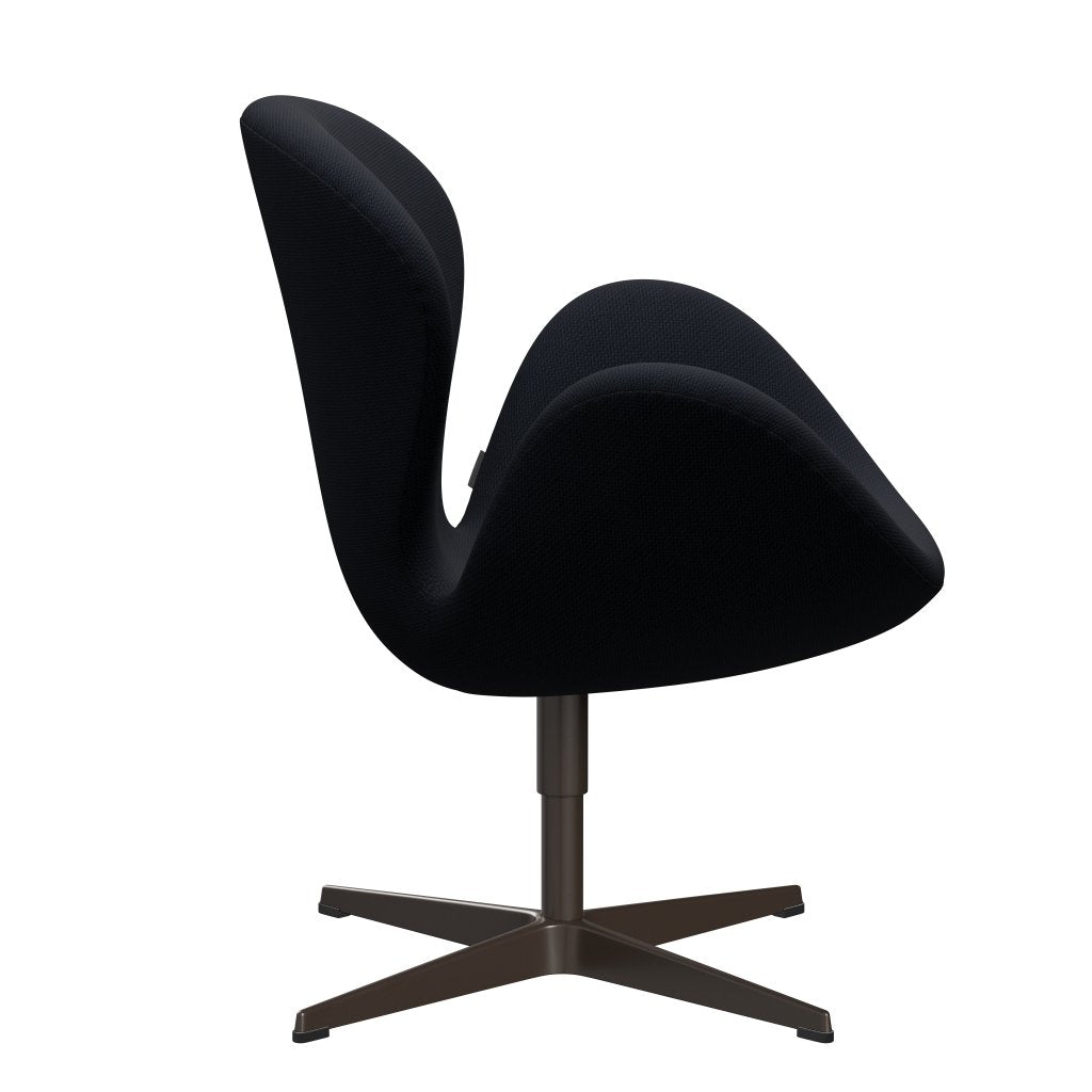 Fritz Hansen Swan Lounge Chair, Brown Bronz/Diablo Dark Blue