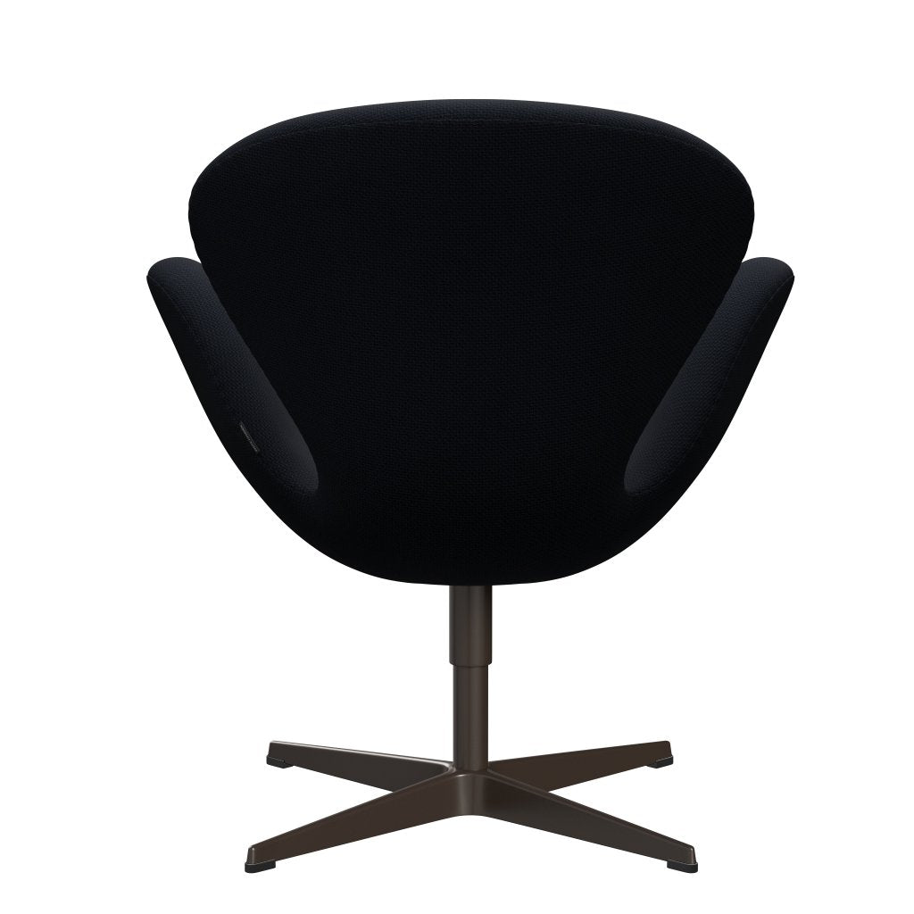 Fritz Hansen Swan Lounge Chair, Brown Bronze/Diablo Dark Blue