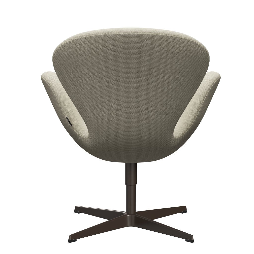 Fritz Hansen Swan Lounge Chair, Brown Bronze/Diablo Oatmeal