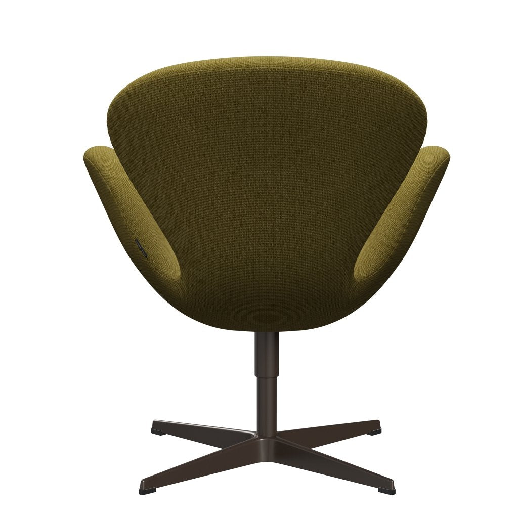 Fritz Hansen Swan Lounge Chair, Brown Bronz/Diablo Autumn Green