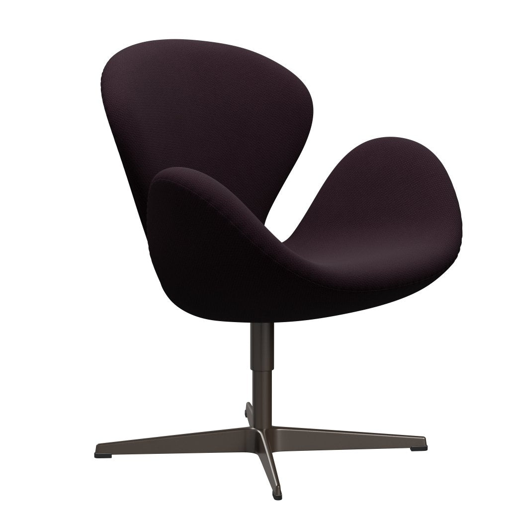 Fritz Hansen Swan Lounge Chair, Brown Bronz/Diablo Plum