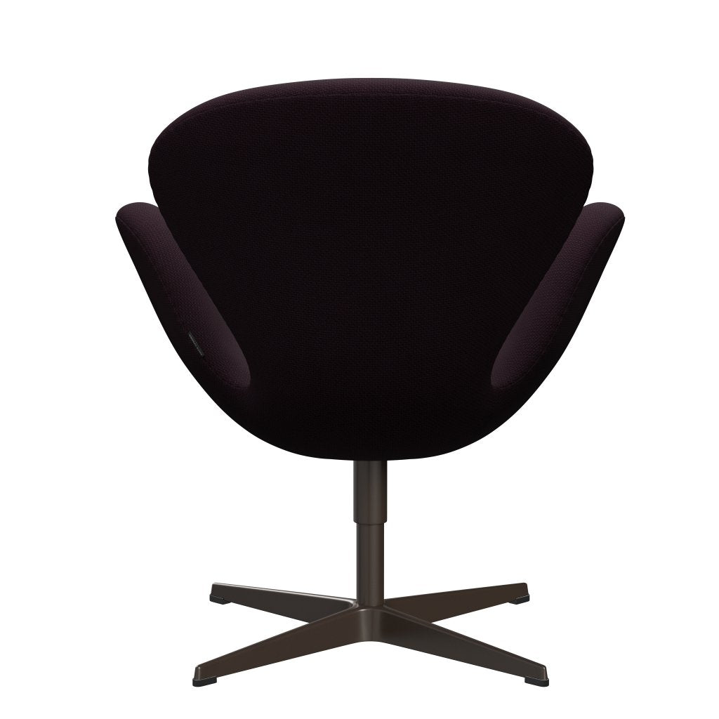 Fritz Hansen Swan Lounge Chair, Brown Bronze/Diablo Plum